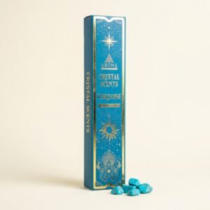 Incienso Orgánico Turquesa con Cristales — Crystal Scents (Smudge Kit)