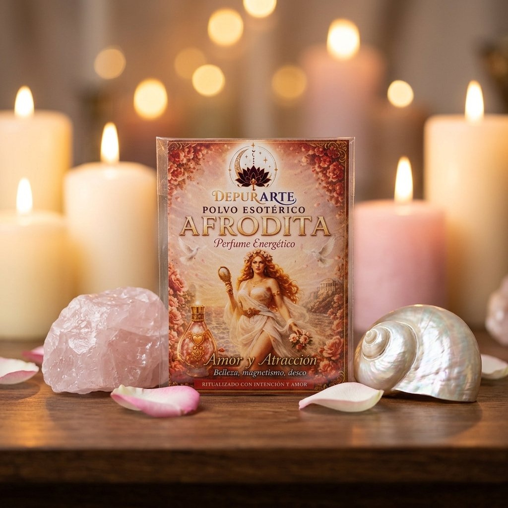 Polvo Esotérico Afrodita – Perfume Energético de Amor y Atracción (5 g)