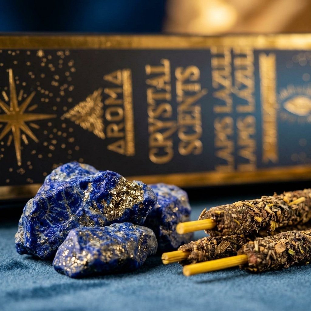 Incienso Orgánico Lapislázuli con Cristales — Crystal Scents (Smudge Kit)