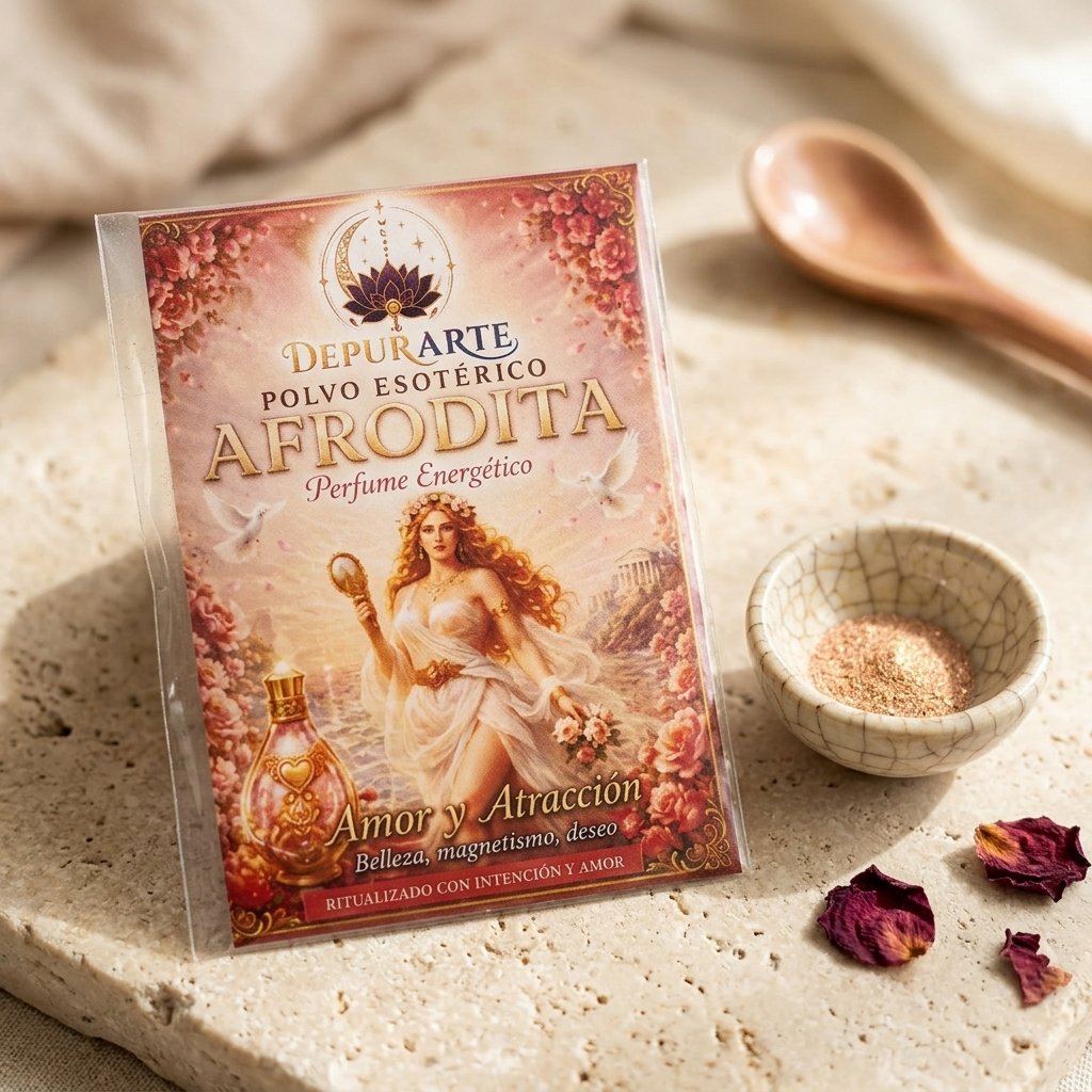 Polvo Esotérico Afrodita – Perfume Energético de Amor y Atracción (5 g)
