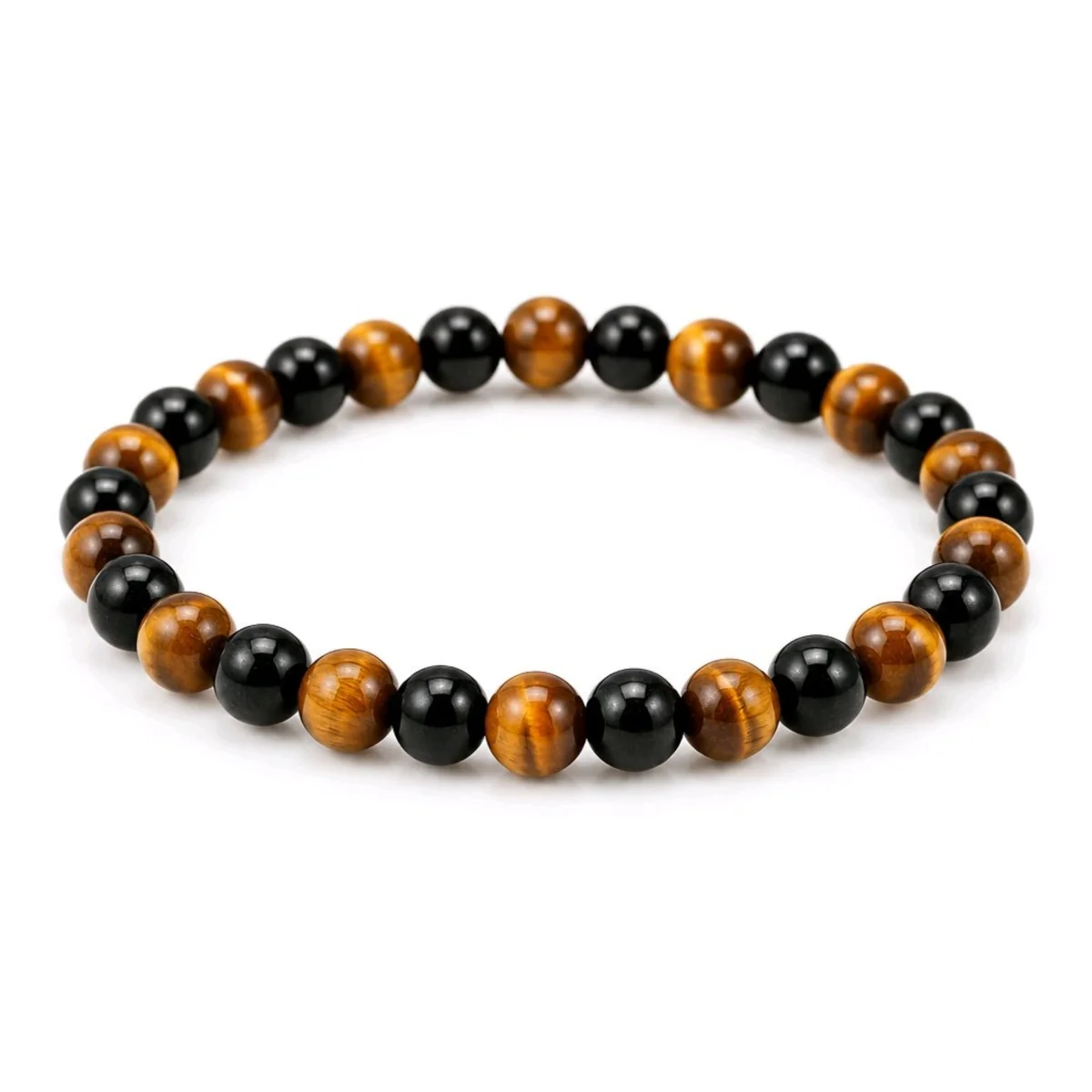 Pulsera Protección contra Envidias – Ojo De Tigre Y Turmalina Negra 6 mm