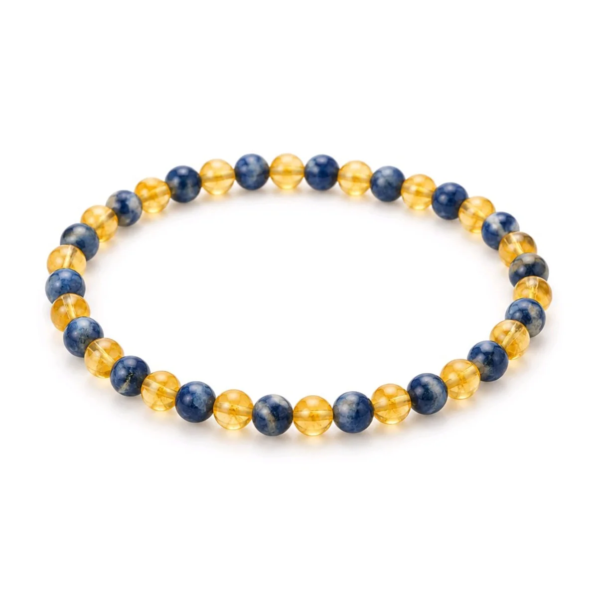 Pulsera Crecimiento Personal – Citrino Y Sodalita 4 mm