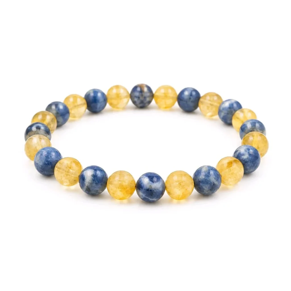 Pulsera Crecimiento Personal – Citrino Y Sodalita 6 mm
