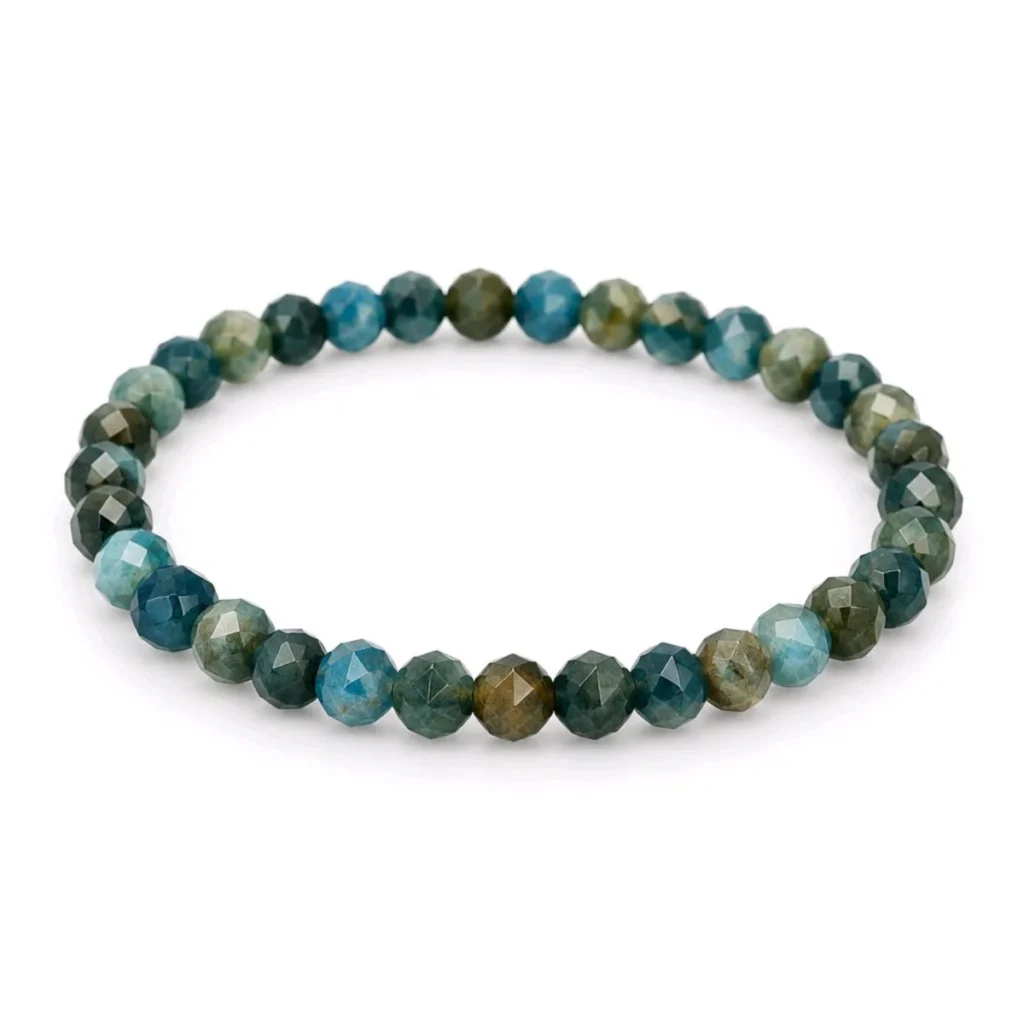Pulsera Apatita – Minerales Facetados 4 mm