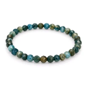 Pulsera Azurita – Minerales Facetados 4 mm