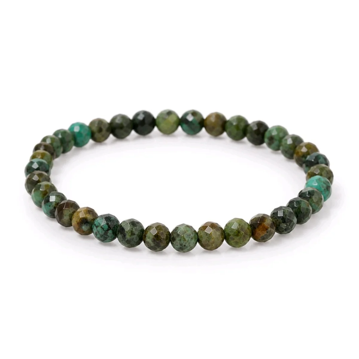Pulsera Turquesa africana– Minerales Facetados 4 mm