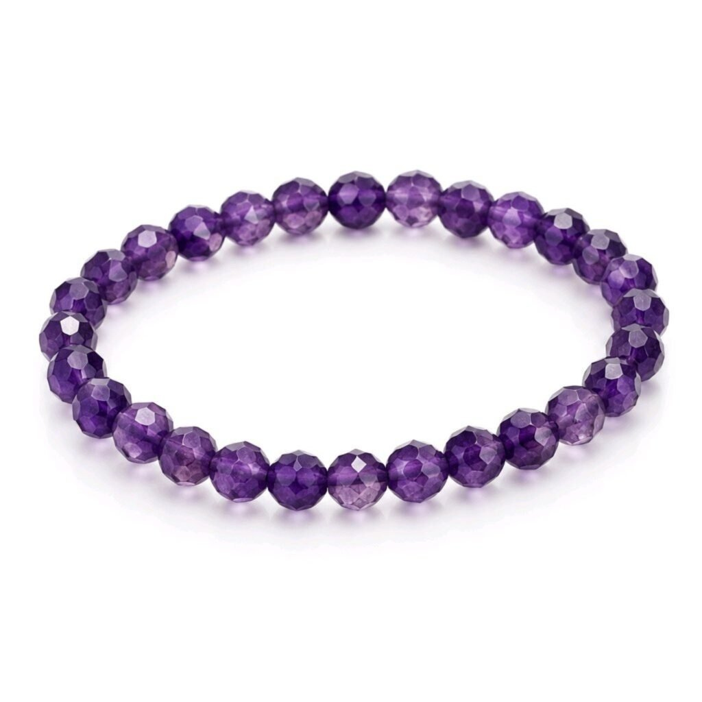 Pulsera Amatista – Minerales Facetados 4 mm