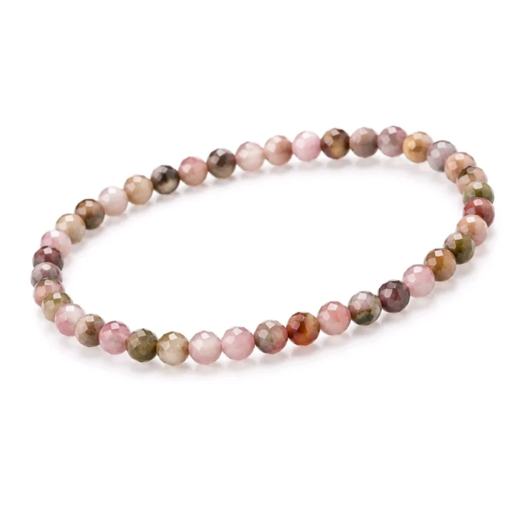 Pulsera Ópalo rosa – Facetada 3 mm