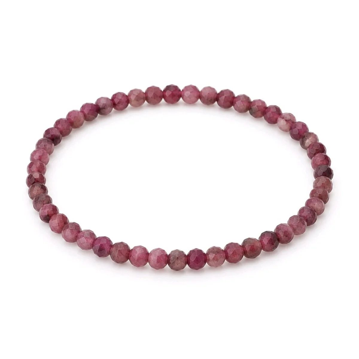 Pulsera Turmalina rosa – Facetada 3 mm