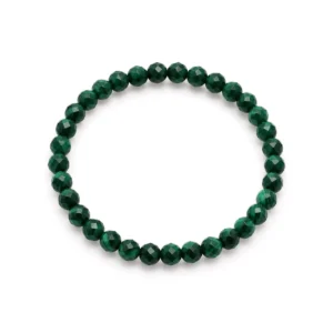 Pulsera Malaquita – Minerales Facetados 4 mm