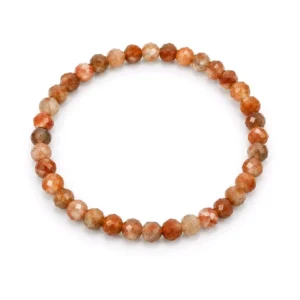 Pulsera Piedra de Sol – Minerales Facetados 4 mm