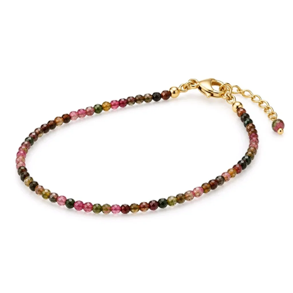 Pulsera Turmalina multicolor – Facetada 2 mm