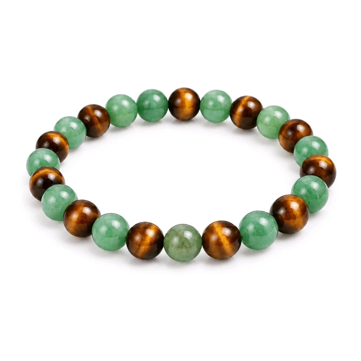 Pulsera Atrae la Buena Suerte de Aventurina y Ojo de Tigre 6 mm
