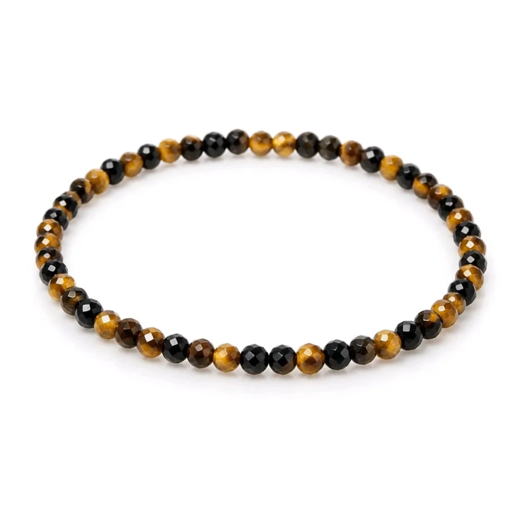 Pulsera Ojo de Tigre 4 mm Facetada