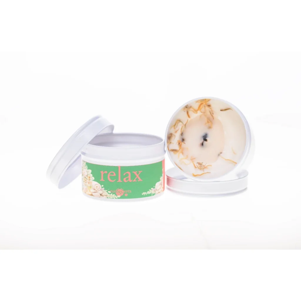 Vela vegetal con hierbas Relax – 100 g